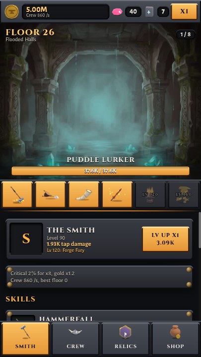 AnvilHeart Hammerfall battle screen
